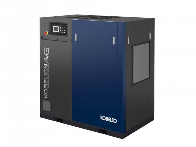 KOBELCO Oil Injected Air Compressors - KOBELION AG Series Side View