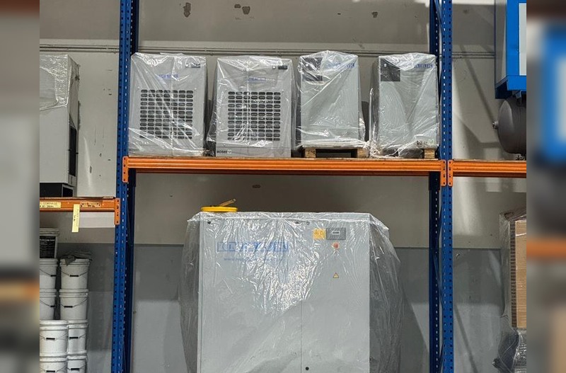 Rental air compressor and air dryer equipment stock